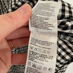 H&M DIVIDED BY  Off the Shoulder Dress Black White Gingham Plaid 3/4 Sleeve Mini Photo 8