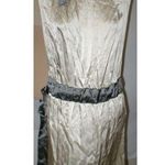 &merci Womens 2 NWT New Italy Designer Merci Silk Dress 38 IT Belt Sleeveless Tan Gray Photo 0