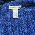 Evan Picone  Soft Knit Full Zip Long Sleeve Cardigan Sweater Vintage Blue Small Photo 3