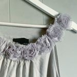 Cynthia Rowley Floral Appliqué Wide Neck Blouse L Photo 2