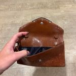 Brighton  Brown Leather Wallet w/ Croc-Embossed Flap & Silver Tone Knot Hardware Photo 2