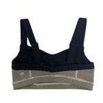 Lululemon Run Engage Bra Tonka Stripe Cashew/Black Wide Straps Athletic Size 4 Photo 5