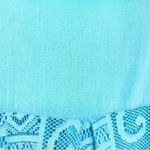 Becca  Mesh Button Down Belted Bathing Suit Cover‎ Up M Blue Photo 4