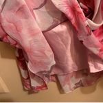 Mac Duggal Ieena for  Floral Print One Shoulder Mini Dress in Pink Multi Photo 7