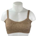 ZARA Women's Brown Tan Wool Sleeveless Cami Camisole Bandeau Crop Tank Top Sz S Photo 0