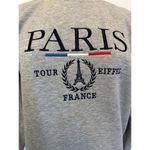 Paris Tour D'or Sweatshirt Gray Crew Neck Long Sleeve Pullover Sz M Size M Photo 1