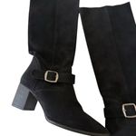 Free People Dahlia Slouch Pointed Toe Suede Boots in black SZ 36 6 Photo 3