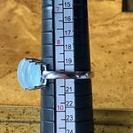 Genuine Aquamarine Sterling Silver Ring Size 9 Blue Photo 8