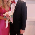 Dillard's  Pink Sparkly Corset Prom Dress Photo 2