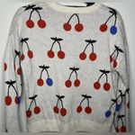 Madewell  size XS Cherry Jacquard Pullover Sweater Photo 5