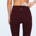 Lululemon (Like New) In Movement Tight 25" *Everlux in Garnet, Size 2 Photo 12