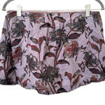 Free People FREE PEOPLE Floral Cropped Sleeveless Linen Top Purple Small Photo 0