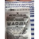 Gap Women's Cotton Tie-Neck Long Sleeve Peasant Top Blouse Striped Blue Medium Photo 6