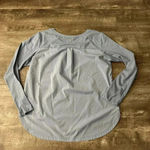 Columbia  Women Large Gray Striped Shirt Outdoor Long Sleeve Round Neck Photo 5