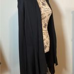 PATTY BOUTIK TIGHT RIBBED CASCADING WATERFALL OPEN CARDIGAN LADIES BLACK SZ LG Photo 8