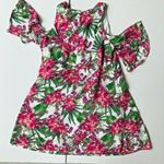 Umgee  Cold Shoulder Dress Small Floral Keyhole Photo 1