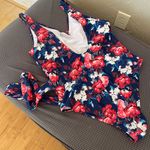 Yolipuli Women's Bowknot One Piece Swimsuit V Neck Backless Beach Swimwear Low-U-Back Photo 8