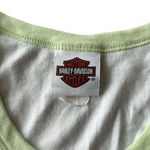 Y2K‎ Harley Davidson Women’s S Lettuce Hem Tank Top Pastel Green Retro Preppy Photo 1