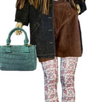 VINTAGE 1990'S CAROLE LITTLE SPORT DENIM JACKET W/TAN SUEDE FRINGE ACCENTS (14) Blue Photo 0