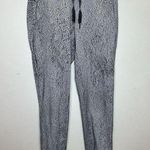 Lululemon Jet Pant Womens Size 4 Black White Jacquard Joggers Photo 0