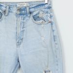 Abercrombie & Fitch The Ankle Straight Ultra High Rise Curve Love Destroy Jeans Photo 1