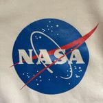 Cream NASA Sweatshirt with Iconic Logo Blue Size L Photo 2