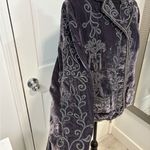 Laura Ashley Embroidered Velvet Jacket Renaissance Vintage Whimsigoth Purple PL Photo 4