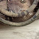 Nine West Brown & Tan Snakeskin Faux Leather Double Strap Shoulder Bag 9"X 16" Photo 14