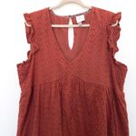 Knox Rose  Womens Dress‎ Size XXL Rust Eyelet Ruffle Sleeve Boho Fall Cottagecore Photo 2