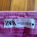 ZARA Marine Straight Jean in Hot Pink Size 4 Photo 5