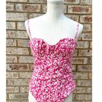 ZARA NWT  Pink Floral Corset Bodysuit Photo 0