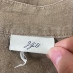 J Jill one button ruffled relaxed jacket linen lagenlook in tan Size L Photo 9
