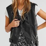 Free People  Emilia Faux Leather Moto Vest Photo 0