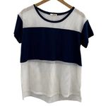 LA Made  Mesh Blue White Short Sleeve Shirt Large estimated Photo 1