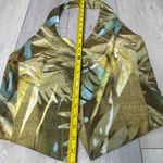 Marc Aurel y2k boho womens cotton button down neutral leaf halter vest size 38 M Green Size M Photo 7