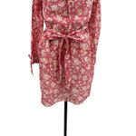 J.Crew Tie-waist Tunic Beach Dress Tossed Floral Print Pink Size XS Photo 5