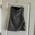 House of Harlow -  Houndstooth Wool Blend Strapless Ruched Academia Sheath … Photo 5