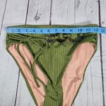 J.Crew  Wide-rib high-rise bikini bottom in Canteen Green & Tortoise S NWT‎ Photo 6