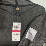 JM Collection NWT  Black Gold Metallic Open Front Cardigan Knit Sweater XS New Photo 5