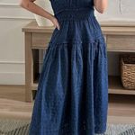 Doen x Gap denim eyelet blue midi dress Size M Photo 1