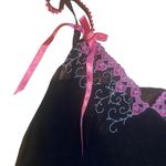 Lingerie see through black Large pink hearts Photo 3