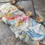 MARY FRANCES Floral Appliqué Beaded & Embellished Shoulder Handbag Purse Blue Photo 2