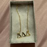 Etsy Gold Tri Delta Necklace Photo 0