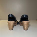 Clarks  Lafley Rosen Wedge Sandals in Navy  Leather Slingback Sandals Size 8.5 Photo 2