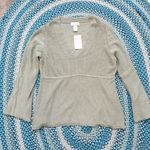 Soft Surroundings Soft Sourroundings Silk Cashmere Green Flare V Neck Tunic Sweater Women’s 1x NWT Photo 2
