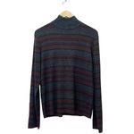Classiques Entier NWT  Merino Wool Stripe Mock Neck Sweater Brown Gray Size XL Photo 1
