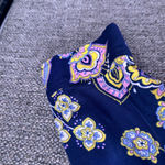 Talbots Womens Blouse Size Large Bohemian Paisley Floral Hipster Button Top Photo 4