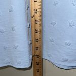 Womens large Dressy Casual V Neck Swiss Dot Short Puff Sleeve Blouses Tunic Tops Blue Photo 5