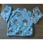 Disney  Stitch Women's Light BlueQuarter‎ Zip Print Fleece Sweatshirt Size Medium Photo 4