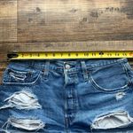 Levi's  501 Womens Cut Off Button Fly High Rise Jean Shorts Distressed Size 28 Photo 2